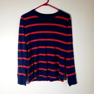 Navy and red long sleeve